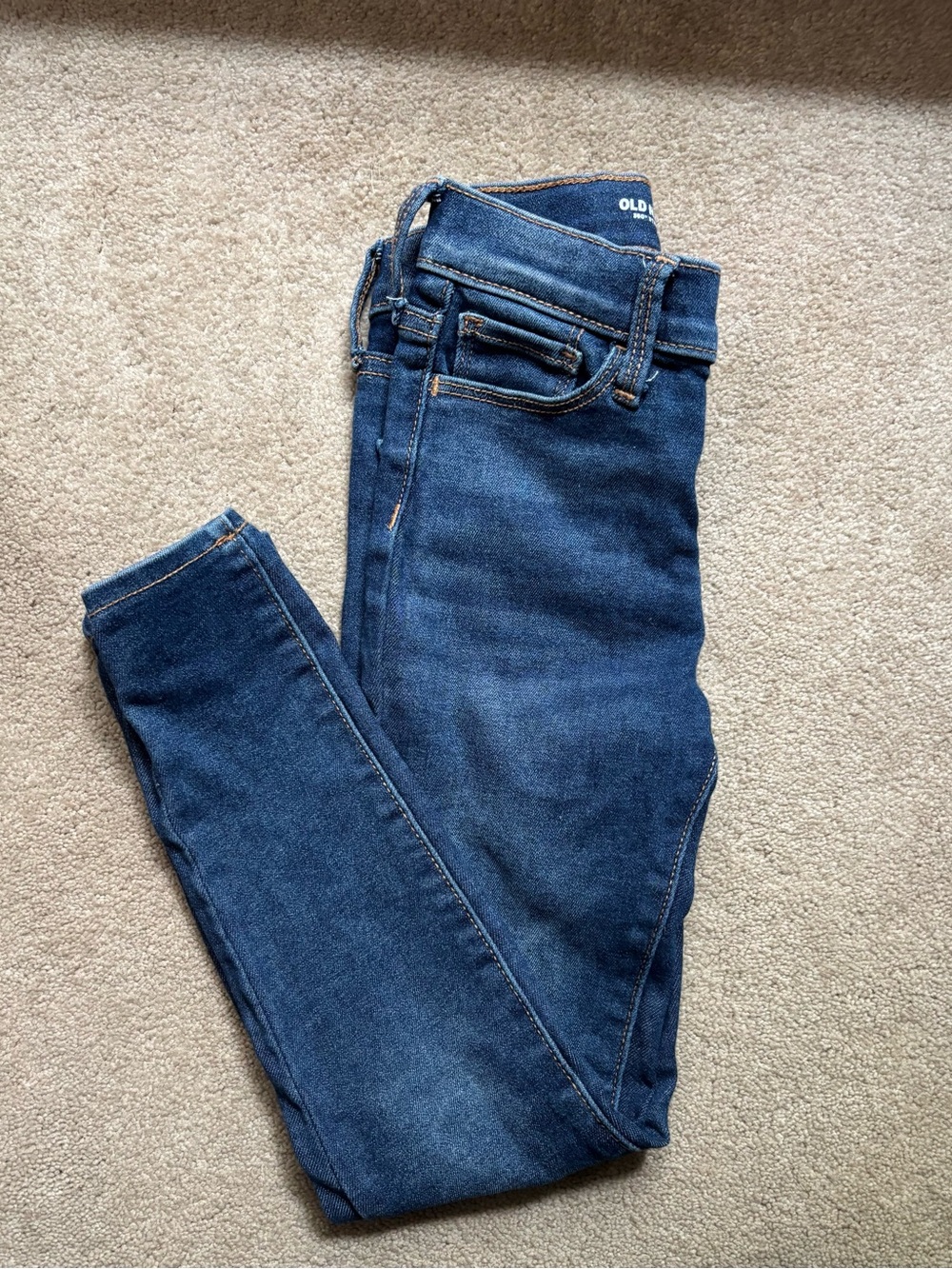 Old Navy Kids Navy Blue Slim Stretch Jeans